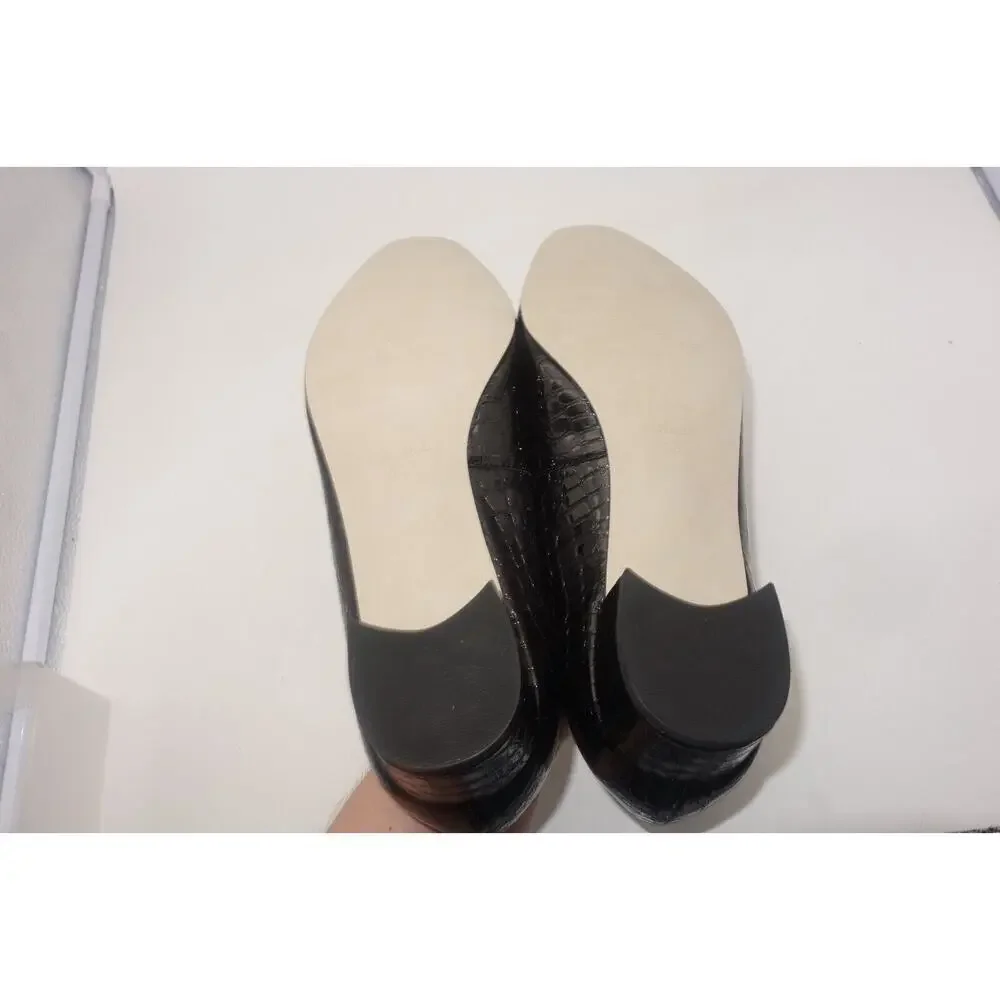 NEW Walking Cradles Heidi Pumps Shoes Black Small Patent Gator Women's 10.5